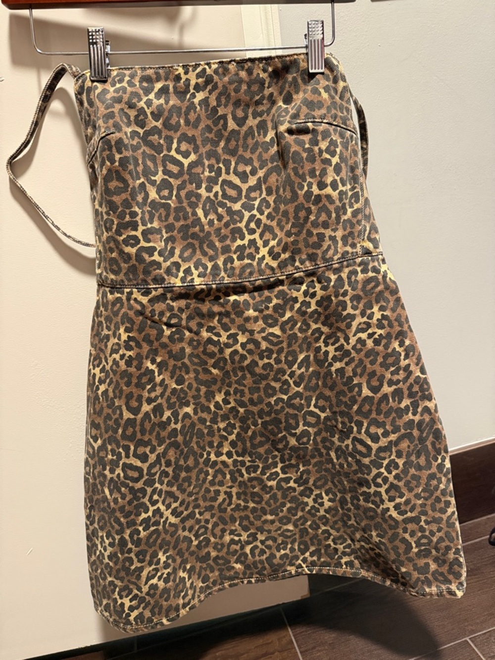 Leopard denim dress
